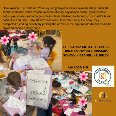 Baby bear what do you see Book January month Code Activity